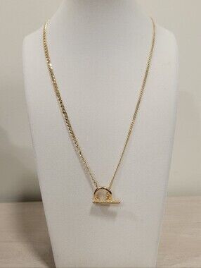 Bottega Veneta Gold Toggle Pendant Necklace